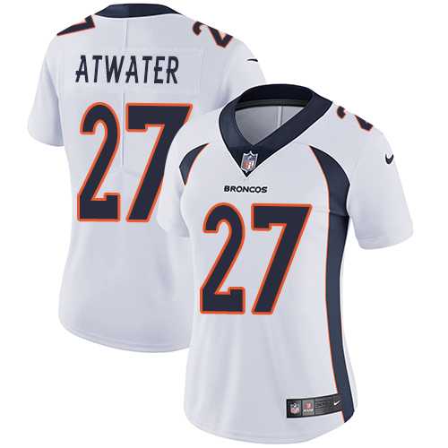 Women's Nike Denver Broncos #27 Steve Atwater White Stitched NFL Vapor Untouchable Limited Jersey