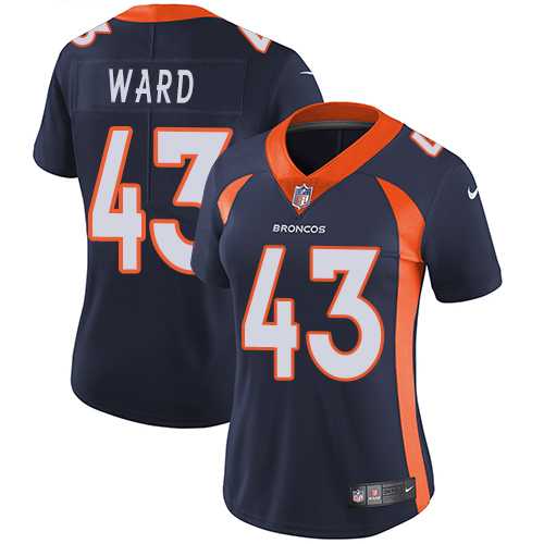 Women's Nike Denver Broncos #43 T.J. Ward Blue Alternate Stitched NFL Vapor Untouchable Limited Jersey