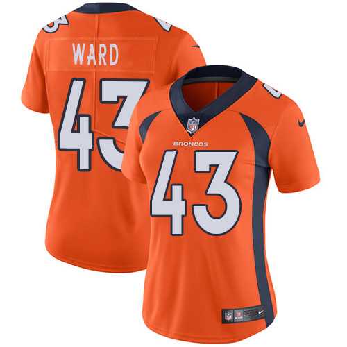 Women's Nike Denver Broncos #43 T.J. Ward Orange Team Color Stitched NFL Vapor Untouchable Limited Jersey