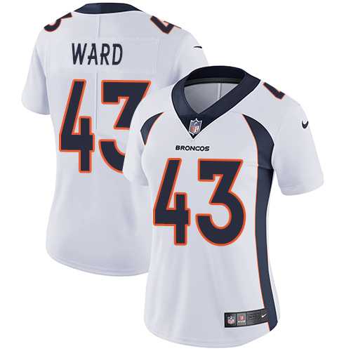 Women's Nike Denver Broncos #43 T.J. Ward White Stitched NFL Vapor Untouchable Limited Jersey