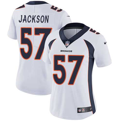 Women's Nike Denver Broncos #57 Tom Jackson White Stitched NFL Vapor Untouchable Limited Jersey