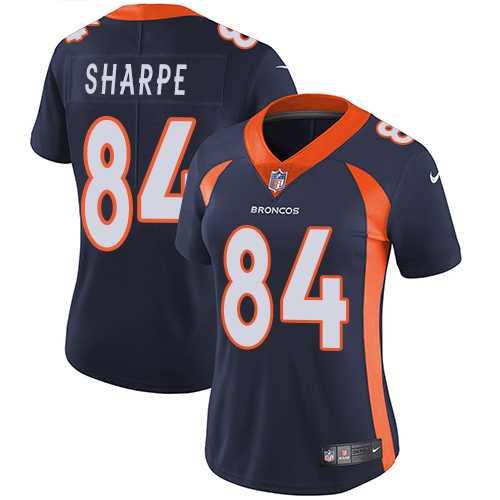 Women's Nike Denver Broncos #84 Shannon Sharpe Blue Alternate Stitched NFL Vapor Untouchable Limited Jersey