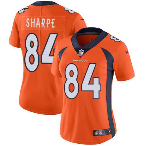 Women's Nike Denver Broncos #84 Shannon Sharpe Orange Team Color Stitched NFL Vapor Untouchable Limited Jersey
