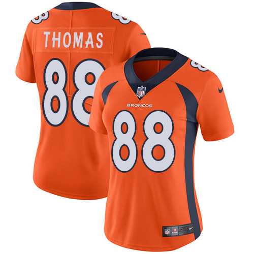 Women's Nike Denver Broncos #88 Demaryius Thomas Orange Team Color Stitched NFL Vapor Untouchable Limited Jersey