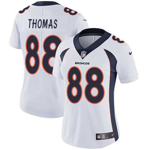 Women's Nike Denver Broncos #88 Demaryius Thomas White Stitched NFL Vapor Untouchable Limited Jersey