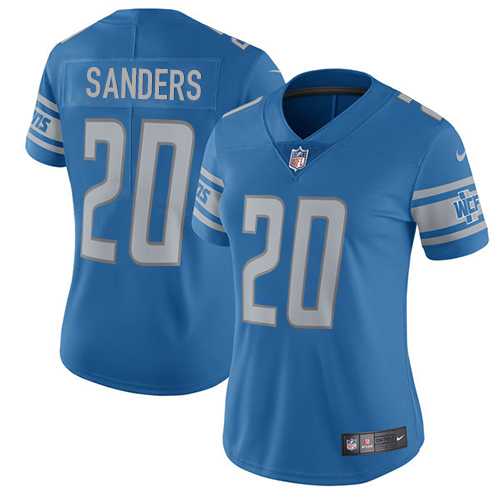 Women's Nike Detroit Lions #20 Barry Sanders Light Blue Team Color Stitched NFL Vapor Untouchable Limited Jersey