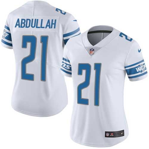Women's Nike Detroit Lions #21 Ameer Abdullah White Stitched NFL Vapor Untouchable Limited Jersey