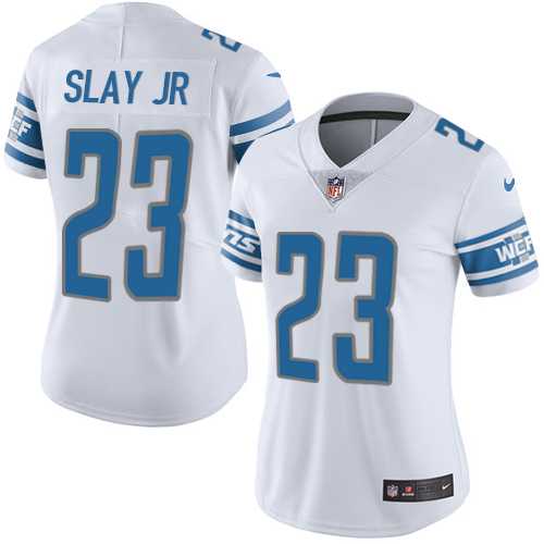Women's Nike Detroit Lions #23 Darius Slay Jr White Stitched NFL Vapor Untouchable Limited Jersey Women's Nike Detroit Lions #23 Darius Slay Jr White Stitched NFL Vapor Untouchable Limited Jersey