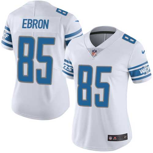 Women's Nike Detroit Lions #85 Eric Ebron White Stitched NFL Vapor Untouchable Limited Jersey