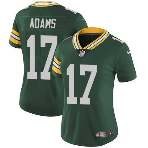 Women's Nike Green Bay Packers #17 Davante Adams Green Team Color Stitched NFL Vapor Untouchable Limited Jersey Women's Nike Green Bay Packers #17 Davante Adams Green Team Color Stitched NFL Vapor Untouchable Limited Jersey