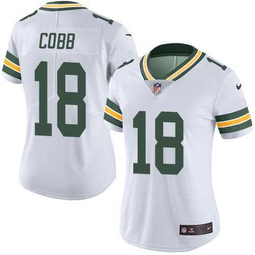 Women's Nike Green Bay Packers #18 Randall Cobb White Stitched NFL Vapor Untouchable Limited Jersey