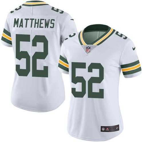 Women's Nike Green Bay Packers #52 Clay Matthews White Stitched NFL Vapor Untouchable Limited Jersey
