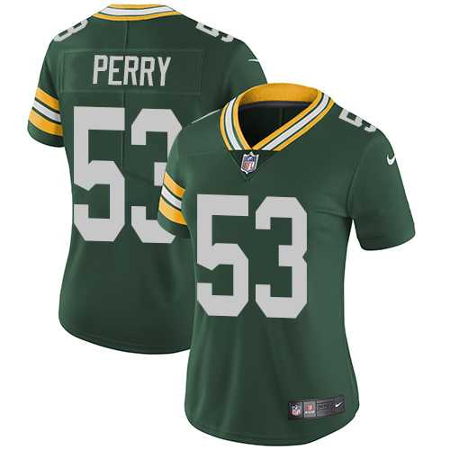 Women's Nike Green Bay Packers #53 Nick Perry Green Team Color Stitched NFL Vapor Untouchable Limited Jersey
