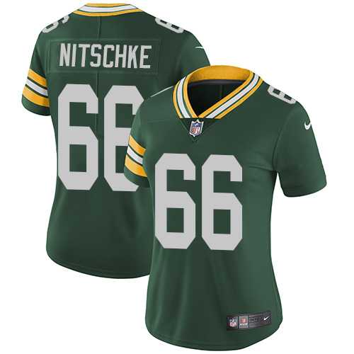 Women's Nike Green Bay Packers #66 Ray Nitschke Green Team Color Stitched NFL Vapor Untouchable Limited Jersey