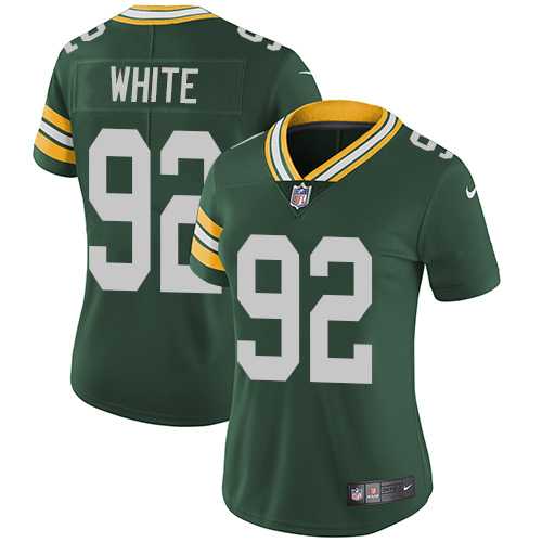 Women's Nike Green Bay Packers #92 Reggie White Green Team Color Stitched NFL Vapor Untouchable Limited Jersey