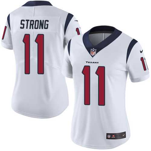 Women's Nike Houston Texans #11 Jaelen Strong White Stitched NFL Vapor Untouchable Limited Jersey Women's Nike Houston Texans #11 Jaelen Strong White Stitched NFL Vapor Untouchable Limited Jersey