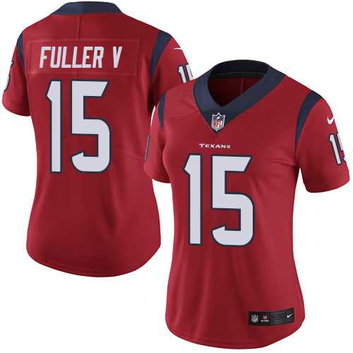 Women's Nike Houston Texans #15 Will Fuller V Red Alternate Stitched NFL Vapor Untouchable Limited Jersey
