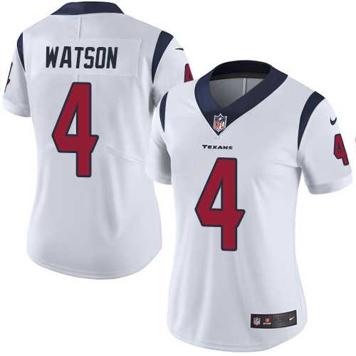 Women's Nike Houston Texans #4 Deshaun Watson White Stitched NFL Vapor Untouchable Limited Jersey