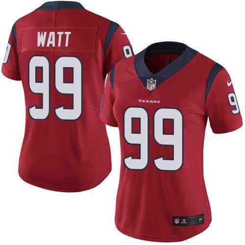 Women's Nike Houston Texans #99 J.J. Watt Red Alternate Stitched NFL Vapor Untouchable Limited Jersey