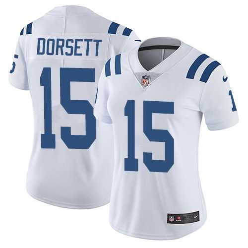 Women's Nike Indianapolis Colts #15 Phillip Dorsett White Stitched NFL Vapor Untouchable Limited Jersey