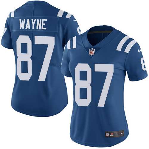 Women's Nike Indianapolis Colts #87 Reggie Wayne Royal Blue Team Color Stitched NFL Vapor Untouchable Limited Jersey