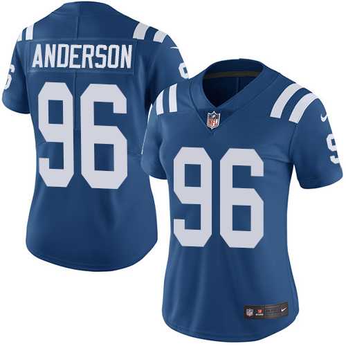 Women's Nike Indianapolis Colts #96 Henry Anderson Royal Blue Team Color Stitched NFL Vapor Untouchable Limited Jersey