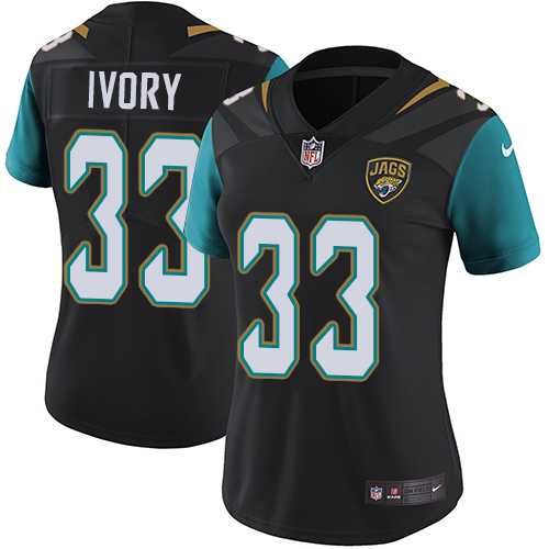 Women's Nike Jacksonville Jaguars #33 Chris Ivory Black Alternate Stitched NFL Vapor Untouchable Limited Jersey