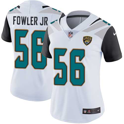 Women's Nike Jacksonville Jaguars #56 Dante Fowler Jr White Stitched NFL Vapor Untouchable Limited Jersey
