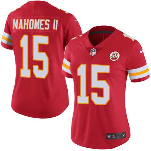 Women's Nike Kansas City Chiefs #15 Patrick Mahomes II Red Team Color Stitched NFL Vapor Untouchable Limited Jersey