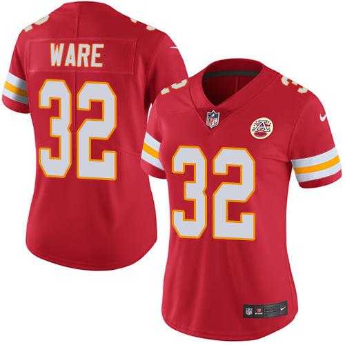 Women's Nike Kansas City Chiefs #32 Spencer Ware Red Team Color Stitched NFL Vapor Untouchable Limited Jersey
