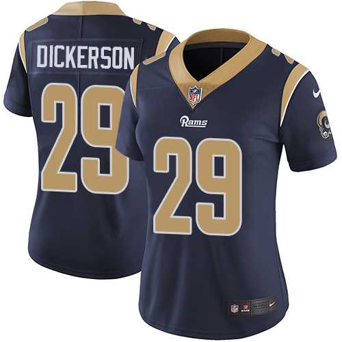 Women's Nike Los Angeles Rams #29 Eric Dickerson Navy Blue Team Color Stitched NFL Vapor Untouchable Limited Jersey