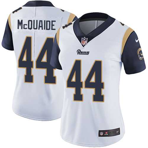 Women's Nike Los Angeles Rams #44 Jacob McQuaide White Stitched NFL Vapor Untouchable Limited Jersey