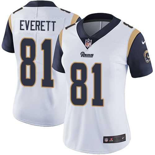 Women's Nike Los Angeles Rams #81 Gerald Everett White Stitched NFL Vapor Untouchable Limited Jersey