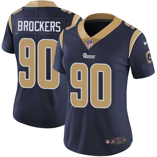 Women's Nike Los Angeles Rams #90 Michael Brockers Navy Blue Team Color Stitched NFL Vapor Untouchable Limited Jersey