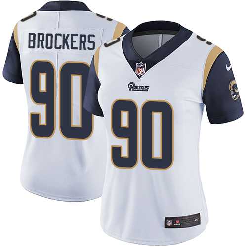 Women's Nike Los Angeles Rams #90 Michael Brockers White Stitched NFL Vapor Untouchable Limited Jersey