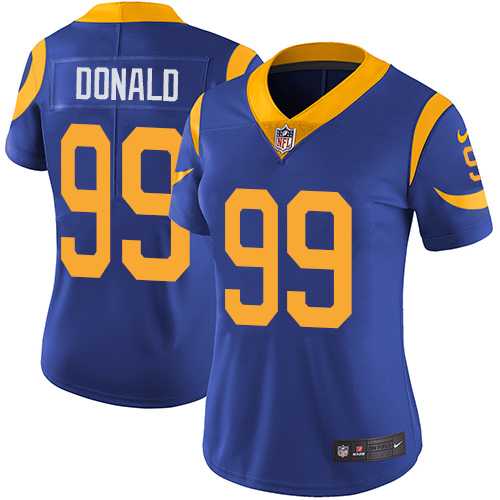 Women's Nike Los Angeles Rams #99 Aaron Donald Royal Blue Alternate Stitched NFL Vapor Untouchable Limited Jersey