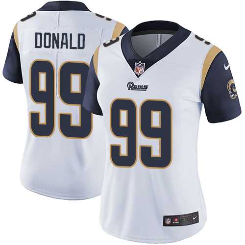 Women's Nike Los Angeles Rams #99 Aaron Donald White Stitched NFL Vapor Untouchable Limited Jersey