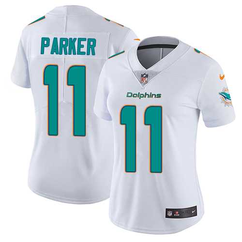 Women's Nike Miami Dolphins #11 DeVante Parker White Stitched NFL Vapor Untouchable Limited Jersey