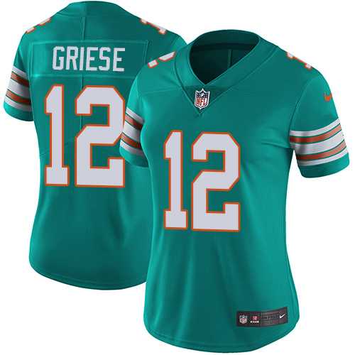 Women's Nike Miami Dolphins #12 Bob Griese Aqua Green Alternate Stitched NFL Vapor Untouchable Limited Jersey