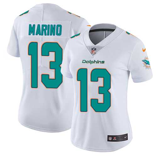 Women's Nike Miami Dolphins #13 Dan Marino White Stitched NFL Vapor Untouchable Limited Jersey