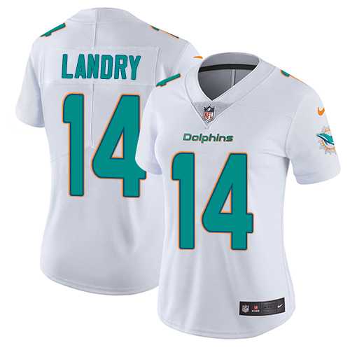 Women's Nike Miami Dolphins #14 Jarvis Landry White Stitched NFL Vapor Untouchable Limited Jersey