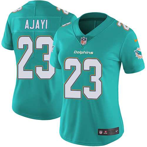 Women's Nike Miami Dolphins #23 Jay Ajayi Aqua Green Team Color Stitched NFL Vapor Untouchable Limited Jersey