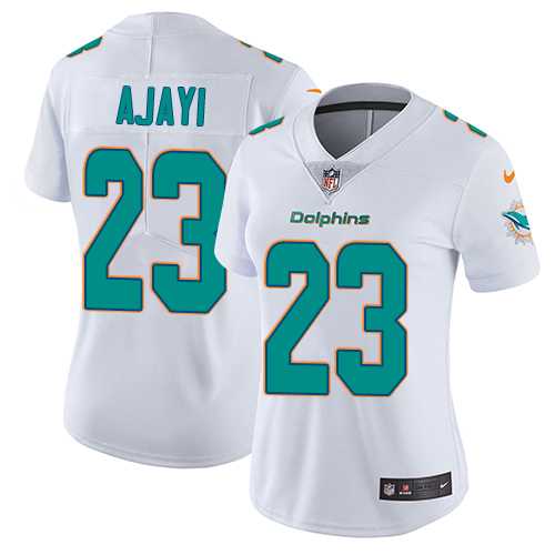 Women's Nike Miami Dolphins #23 Jay Ajayi White Stitched NFL Vapor Untouchable Limited Jersey