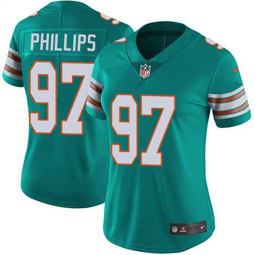 Women's Nike Miami Dolphins #97 Jordan Phillips Aqua Green Alternate Stitched NFL Vapor Untouchable Limited Jersey Women's Nike Miami Dolphins #97 Jordan Phillips Aqua Green Alternate Stitched NFL Vapor Untouchable Limited Jersey