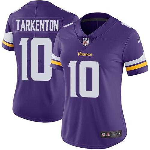 Women's Nike Minnesota Vikings #10 Fran Tarkenton Purple Team Color Stitched NFL Vapor Untouchable Limited Jersey