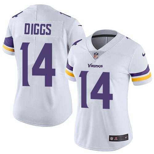 Women's Nike Minnesota Vikings #14 Stefon Diggs White Stitched NFL Vapor Untouchable Limited Jersey