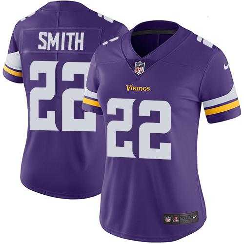 Women's Nike Minnesota Vikings #22 Harrison Smith Purple Team Color Stitched NFL Vapor Untouchable Limited Jersey