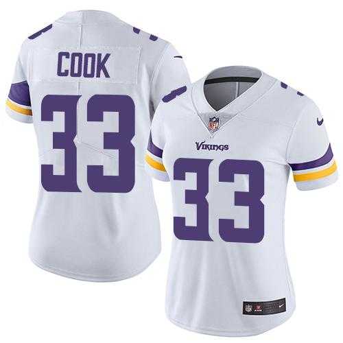 Women's Nike Minnesota Vikings #33 Dalvin Cook White Stitched NFL Vapor Untouchable Limited Jersey