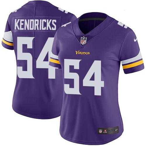 Women's Nike Minnesota Vikings #54 Eric Kendricks Purple Team Color Stitched NFL Vapor Untouchable Limited Jersey