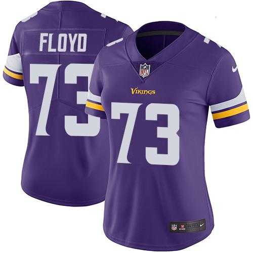 Women's Nike Minnesota Vikings #73 Sharrif Floyd Purple Team Color Stitched NFL Vapor Untouchable Limited Jersey